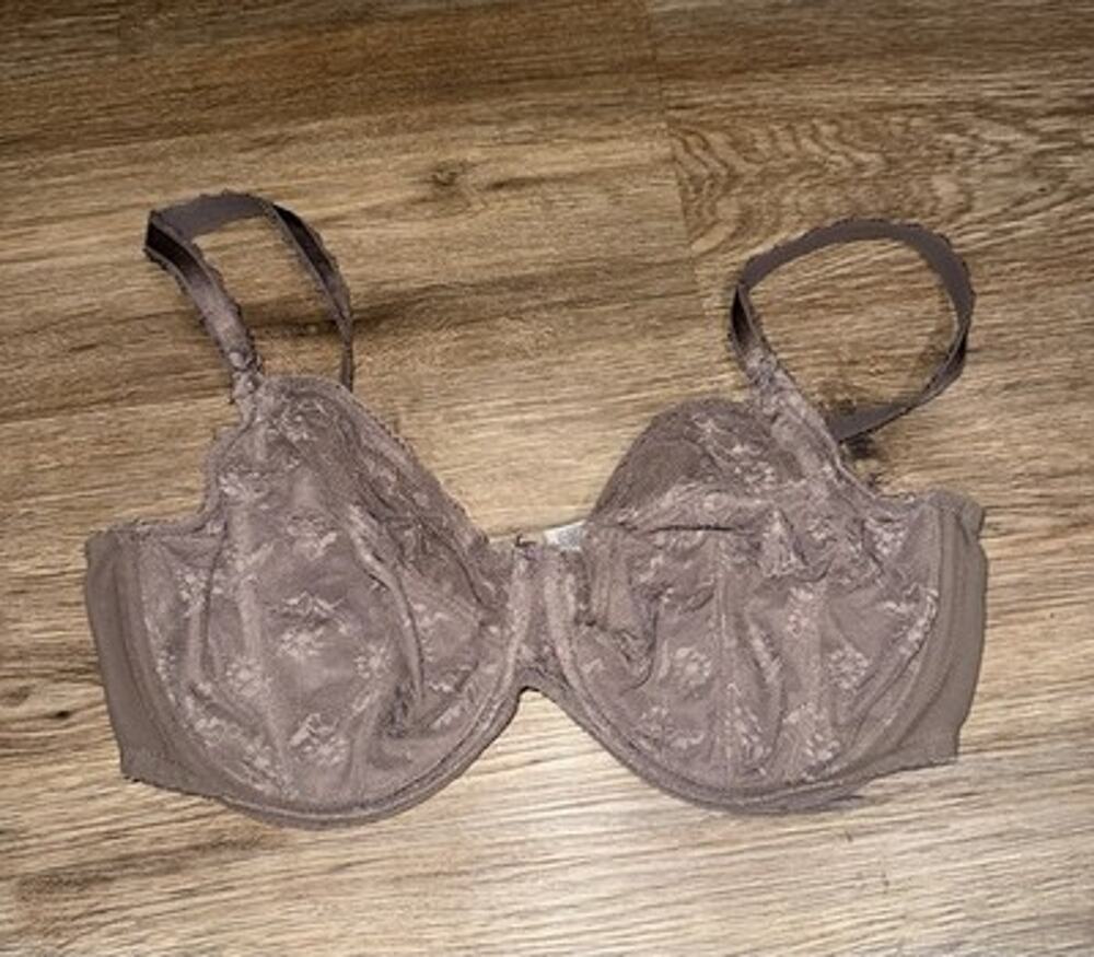 Wacoal Lifted in Luxury Full Figure Underwire Bra 855433 Taupe Mauve 38D Lace